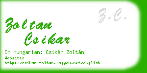 zoltan csikar business card